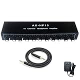 10 Channel Headphone Amplifier, 1 Input 10 Output Audio Splitter