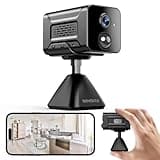 Pallton Senolta Mini Indoor Security Camera, Black, 1080p Full HD, Night Vision, Motion Detection, Wide-Angle Lens, Wi-Fi, Home Security