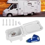 16A RV Mains Socket with Dual Locking & Indicator Light, Weatherproof Pure Charging Port External Supply(white)