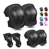 Kids Elbow and Knee Pads Set - 3 in 1 Protective Gear for Skating, Cycling, Bike, Rollerblading, Scooter [Upgraded]