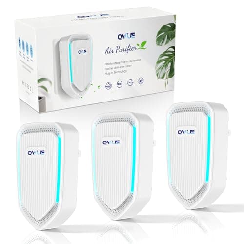 3Pack Air Ionizer Plug In, Filterless Home Negative Air Purifier, Quiet Air Freshener Portable Cleaner for Odors Smoke Dust, Air Purifiers for Home Office, Bedroom, Bathroom
