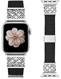TOYOUTHS Braided Magnetic Band Compatible with Apple Watch Bands 42/41/40/38mm Women Men, Dressy Celtic Metal Fancy Stretchy Elastic Bracelet Strap for iWatch Series 11 10 9 8 7 6 5 4 SE 3 2 1