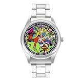 NTVOWPZO Three-Hand Analog Stainless Steel Watches for Men Easy Reader