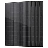 wnzoyon 800W N-Type 18BB Monocrystalline 4Pack 200W Solar Panel, 25.6% High Efficiency PV Module, IP65 Waterproof for 12V/24V Off-Grid System – Rooftop, RV, Farm, Trailer, Marine, Home（200w*4pc ）