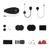 JESIMAIK H6 Motorcycles Bluetooth Intercom Accessories Kit with Magnetic Mount High Resolution Speakers Headphone Cable (Hard Microphone and Soft Microphone)