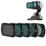 Magnetic Optical Lens Kit for Insta360 Ace Pro 1/2, UV CPL ND Multi-Coated Waterproof Lenses (5-Pack Lens (1/4 Black Velvet/UV/ND Adjustable/CPL/Night))