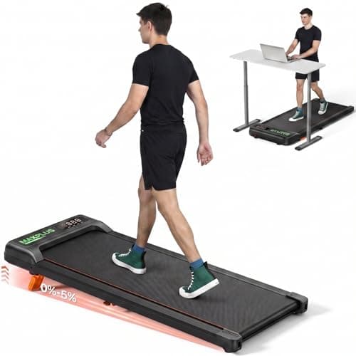 Portable Walking Pad with Incline, Under Desk Walking Pad Treadmill for Home Small Office, 3.0HP 350lbs Capacity Mini Compact Walking Jogging Running Machine with Remote Control and LED Display