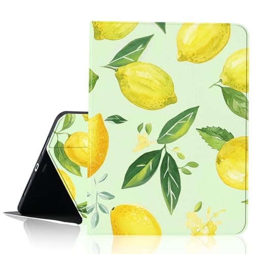 JOYLAND Green Background Lemon Tablet Case for iPad (A16) 11th Generation 11 Inch 2025/10th Generation 10.9 Inch 2022,Anti-Scratch Shockproof Stand Protective Cover with Pencil Holder