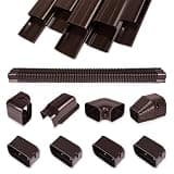 MOOITEK 3" 10Ft PVC Line Set Cover Kit for Ductless Mini Split Air Conditioners, Decorative PVC Slim Line Cover for Central AC & Heat Pumps Systems Tubing Cover Brown