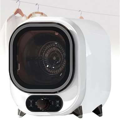 Small Condenser Tumble Vented Dryer with Stainless Steel Tub,Electric Portable Clothes Tumble Condenser Dryer, 0.8kg Load Capacity for Counter Top or Wall Mounted Use for Small Spaces(B)