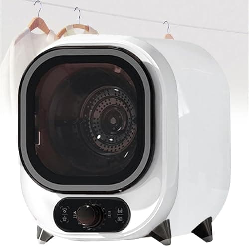 Small Condenser Tumble Vented Dryer with Stainless Steel Tub,Electric Portable Clothes Tumble Condenser Dryer, 0.8kg Load Capacity for Counter Top or Wall Mounted Use for Small Spaces(B)