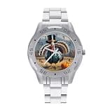 NTVOWPZO Three-Hand Analog Stainless Steel Watches for Men Easy Reader
