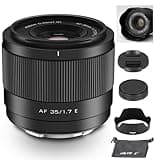 VILTROX 35mm F1.7 E-Mount Large Aperture APS-C STM Auto Focus Prime Lens for Sony E-Mount Camera FX3 A7C A7RII A7SII A7II A7RIII A7IV A7RIV A9 A1 ZVE1 A93 A6700 A6600 A6500 A6400 ZV-E10 FX30 ZV-E10II