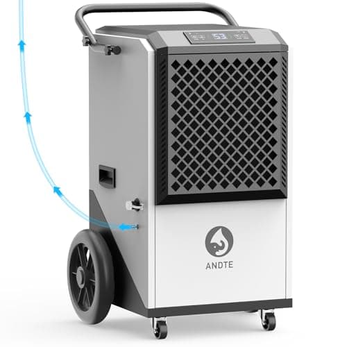 ANDTE 250 Pints Commercial Dehumidifier with Pump, Covers up to 4,400 sq. ft, Industrial Dehumidifier for Basements and Job Sites