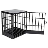 Omquot Cell Phone Prison Funny Gift Easy Assemble Plastic Family Binding 6 Slots Cell Phone Prison Lock Box with 2 Keys for Classroom (Black)