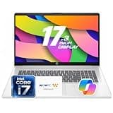 WOWPC Customized HP 17 Laptop, Intel Core i7-1355U Processor Up to 5.0GHz, 17.3" FHD IPS Anti-Glare Display, 8GB/16GB/32GB/64GB DDR4 RAM, 256GB/512GB/1TB/2TB SSD, Windows 11 Home, HD Webcam