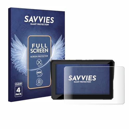 savvies (4 Pack Full-Screen Protection Film Compatible with Carpuride W502 5" Full Cover Screen Protector 3D Curved [Edge to Edge]
