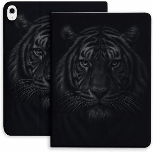 Black Tiger Portrait Case for iPad 9/10/11th Mini 5/4/3/2/1(7.9in) Mini 6(8.3in) Mini 7(8.3in),Air 4/5/6/7,Pro 11in(2021/2022/2024)