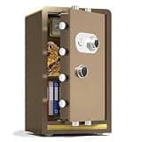 fireproof safe Steel Security Safe And Lock Box With Mechanical Password For Home Hotel Office Filing Cash Jewelry Cabinets(Brown,80x45x38cm)