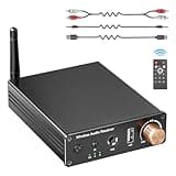 Bluetooth 6.0 Receiver, Hi-Fi Adapter with Wireless Long-Range Low-Latency, Suitable for Home Audio Music Streaming Stereo Systems/Home Speakers, Featuring AUX 3.5mm/RCA, USB Playback