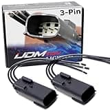 iJDMTOY One Pair 3-Pin MX150 Male Connector Adapter w/ 5-Inch Wire Leads Pigtail, 12V 22A Multi-Purpose Electrical Connector Wire Harness