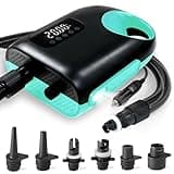 Karltion 20PSI Paddle Board Pump-Portable Electric SUP Air Pump, Dual Stage Inflation & Deflation SUP PUMP, 110W Paddleboard Pump with Auto-Off Function & 12V DC Car Connector for Paddle Board, Kayaks