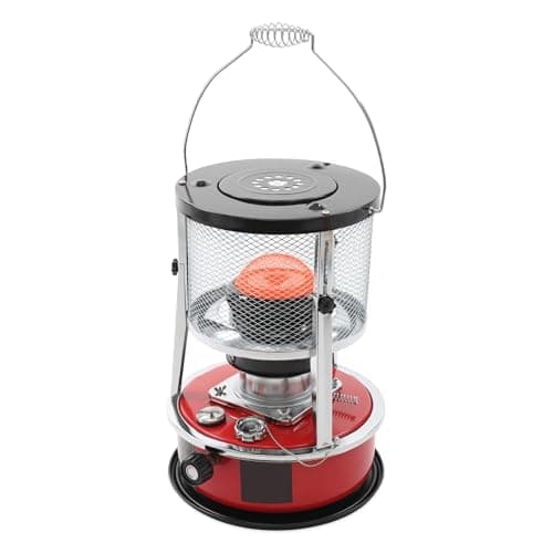 Hanmorfarbi Portable Kerosene Heater for Indoor Use, 8000 BTU Indoor Outdoor Space Heater with Adjustable Height 13-18 Inches, 18-Hour Runtime, 1.37 Gal Tank, for Garage Camping Fishing