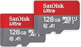 SANDISK 128GB (2-Pack) Ultra microSDXC UHS-I Memory Card (2x128GB) with Adapter - SDSQUAB-128G-GN6MT