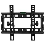 GRIRIW Universal Black Tv Wall Mount Bracket for Television with Stable Mounting, Cold-Rolled Sheet Material, Horizontal Adjustable Design, Includes Necessary Hardware and Instruction