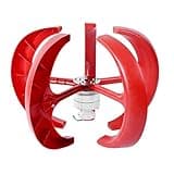 Wind Turbine Generator Kit, 600W 12V Vertical Wind Turbine Electricity Set,5 Blade Horizontal Wind Power Generator Kit for Home, Boat, Marine, Monitoring, Street Lighting