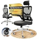 CLOUVOU SmartSeat Ergonomic Office Chair Comfy [#1 in Tests] Ergonomic Chair with Breathable Mesh Back | Computer Chair with wheels | Home Office Desk Chair with 3D Headrest | Swivel Chair for 330 lbs