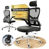 CLOUVOU SmartSeat Ergonomic Office Chair Comfy [#1 in Tests] Ergonomic Chair with Breathable Mesh Back | Computer Chair with wheels | Home Office Desk Chair with 3D Headrest | Swivel Chair for 330 lbs