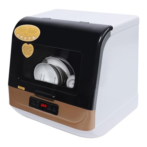 800w Portable Countertop Dishwasher - Mini Tabletop Design, 3-in-1 Washing Programs, 2 Gallons Water Usage, Ideal For Small Homes & Apartments