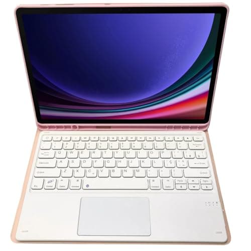 Case Keyboard for Samsung Galaxy Tab S10+ Plus / S9 FE+ Plus / S9+ Plus / S8+ Plus / S7 FE / S7+ Plus 12.4 Inch - Magnetic Keyboard,Smart Touchpad, Slim Case with S Pen Holder,Pink1