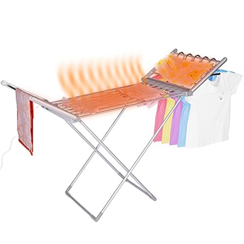 iumLeap Electric Clothes Dryer, Heated Clothes Airer with 18 Tubes, Indoor Folding Drying Rack, Quick Drying Clothes Airer, Energy-Efficient Heated Clothes Drying Racks f