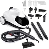 Sweepcent High Temperature Steam Cleaner, White, 1500 Watts, Wheel Design, For Various Surfaces in Kitchen, Bathroom and Industrial Appliance, Model S6-2
