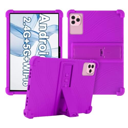 Case for ICONLINK ZB32A 10.1 inch,Soft Silicone Protector Cover,Kids Friendly,Adjustable Stand Tablet Cover,4 Corners Thicken Shockproof,Purple