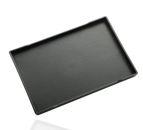 VCREATC Black Serving Tray (11.8 x 8.7 inch) for Serving Accessory, Spa, Coffee, Drinks, Tea, Bar, Party, Seasoning, Perfume and Display Use.
