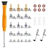 M.2 SSD Screws Kit，HFEIX 48PCS NVMe Screws Standoffs for ASUS MSI Gigabyte, ASUS Fastener, Red/White Gaskets, Magnetic Screwdriver, M2 M3 Screws for PC Laptop