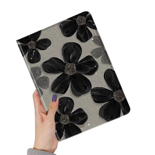 Flower Case for Xiaomi Redmi Pad Se 11" Case Flower Pattern Cute Floral Illustrated Printed Cover with Pencil Holder,Color 4