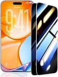 UltraGlass TOP 9H+ Armor for iPhone 15 Pro Privacy Screen Protector [NO.1 Military Grade Shatterproof] Privacy Screen iPhone 15 Pro Tempered Glass [100% Anti-Spy] Longest Durable, 2 Pack