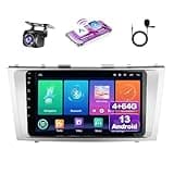 9" Car Radio for Toyota Camry 2008, [4+64G ROM] Android 13 Touch Screen Radio with Wireless Carplay Android Auto GPS Bluetooth WiFi SWC FM RDS Mirror Link Backup Camera