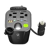 AUCARAUTO 150W Power Inverter 6 in 1 DC 12V to 110V AC Inverter with 60W Dual USB-C and 18W USB-Fast Charger & 2 AC Outlets, Car Pluɡ Adapter Outlet for Laptop/Phone/GPS | Cup Holder Design for Travel
