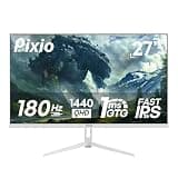 Pixio PX278 Wave White 27 inch 180Hz Refresh Rate Quad HD 1440p Resolution Fast IPS Panel 1ms GTG Response Time Built-in Speakers Gaming Monitor with AMD FreeSync