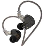 erjigo KZ ZSN Pro Dynamic Hybrid Dual Driver in Ear Earphones Detachable Tangle-Free Cable Musicians in-Ear Earbuds Headphones (Gray Without Mic)