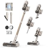 Cordless Vacuum Cleaner,80Mins/50kpa/600W Vacuum Cleaners for Home,Stick Vacuums with Self-Standing,Touch Screen,LED Headlights, Anti-Tangle,Rechargeable,Lightweight,for Carpet,Hard Floor, Pet Hair