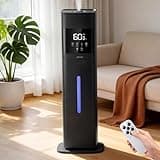 Akacozie Humidifier Large Room, 2.1Gal/8L Cool Mist Humidifiers for Bedroom 500 sq ft, Humidifiers for Home with Essential Oil Diffuser, Top Fill Quiet Humidifier for Baby Nursery Office Plants, Black