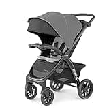 Chicco Bravo LE ClearTex Full-Size Stroller for Babies and Toddlers, UPF-Rated Canopy, GREENGUARD Gold Certified, Lightweight, One-Hand Compact Fold, Pewter/Grey