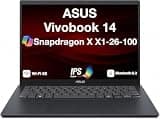 ME2 Customized Laptop, Created Using ASUS Vivobook 14 Lightweight Copilot+ Laptop 14.0" IPS WUXGA Display(Qualcomm Snapdragon X X1-26-100, 16GB LPDDR5X, 512GB/1TB/2TB PCIe SSD, BT 5.3, Win 11 Pro)