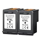 Adoccur 67XL Black Ink Cartridge 2 Black Pack